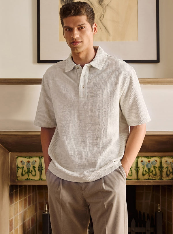 Aloe Triblend Seersucker Polo