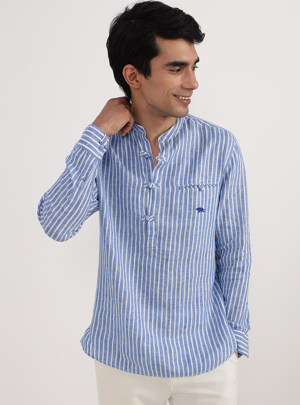 Sky Blue Popover Shirt