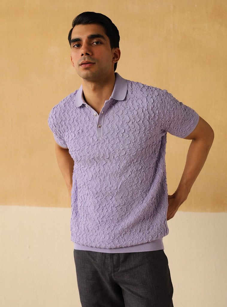 Boys Polo Solid Tshirt Polyester Lavender main image 0
