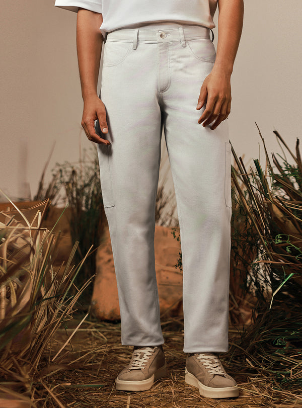 Granite Grey Cotton Cargo Pant