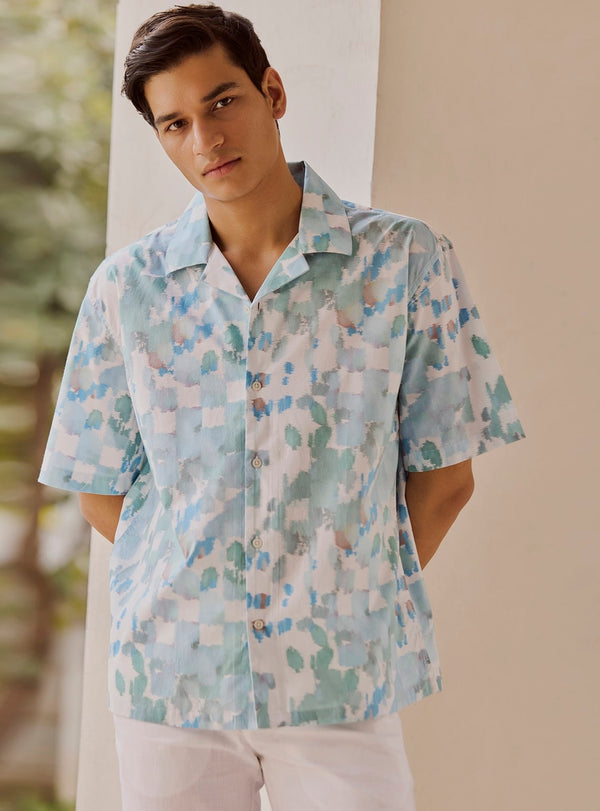 Sea Patch Cotton Print Shirt