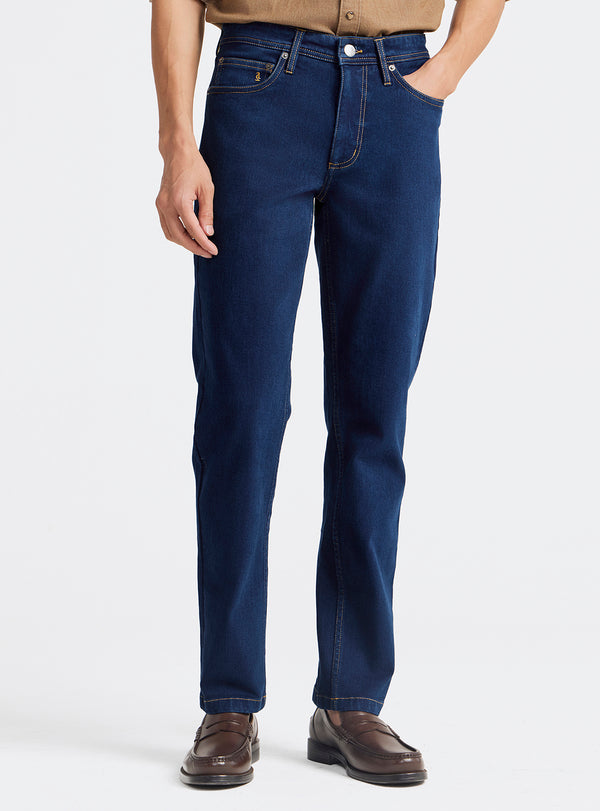 Vulcan Blue Cotton Blend Jeans