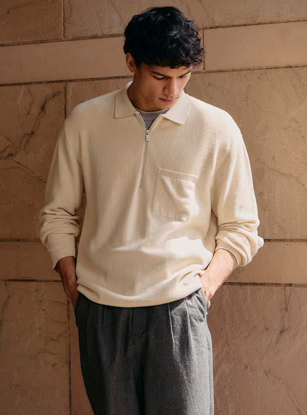 Dawn Off-White Cotton Pullover