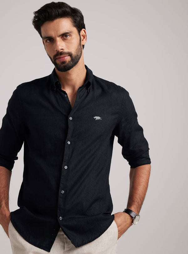 Black Jade Linen Shirt