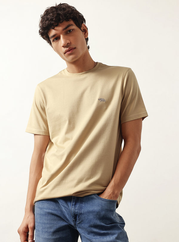 Khaki Bistro Cotton Crew