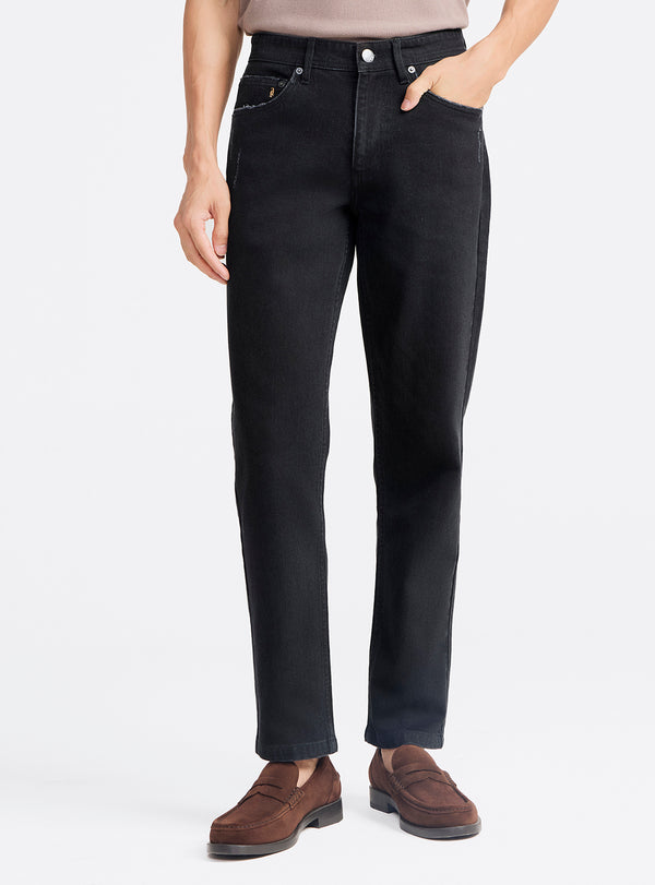 Onyx Black Cotton Blend Jeans