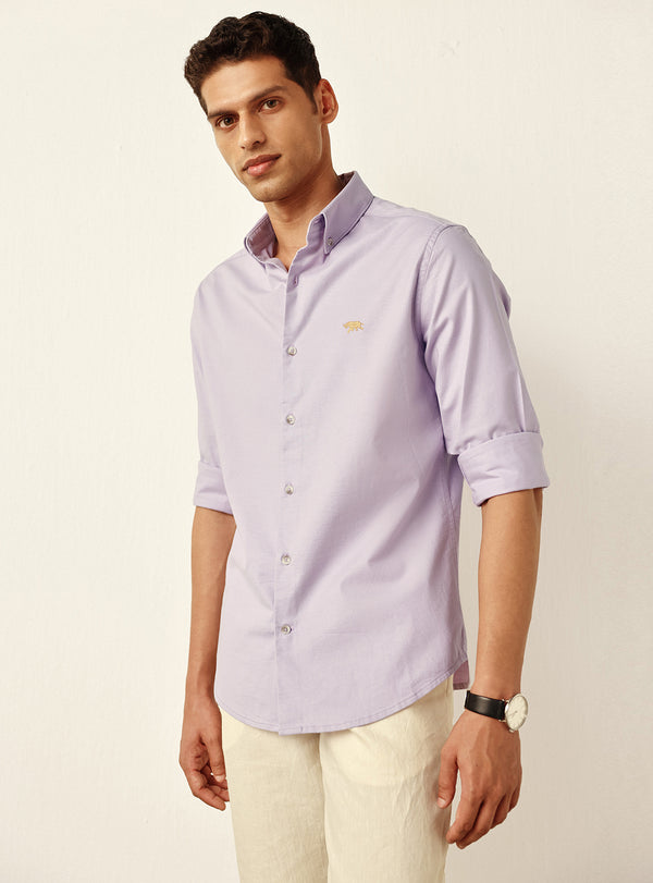 Mauve Lavender Cotton Oxford Shirt