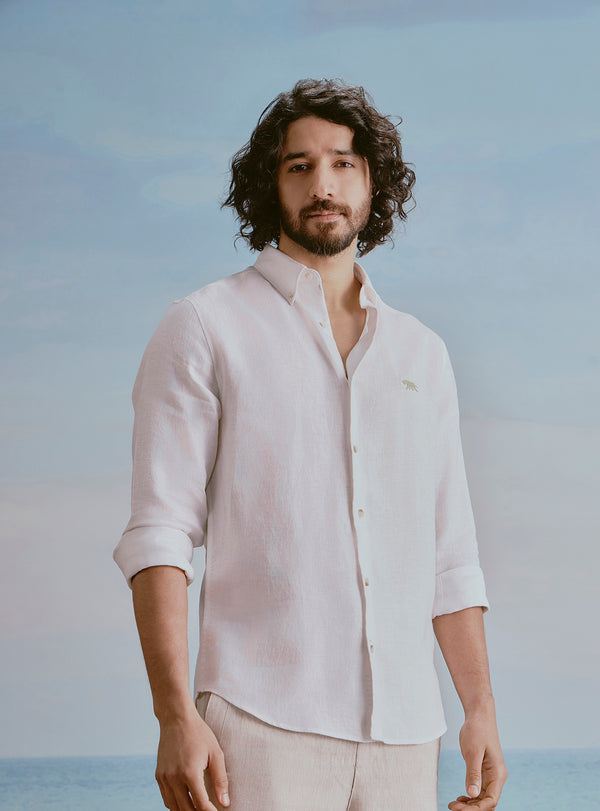 Moon White Linen Shirt