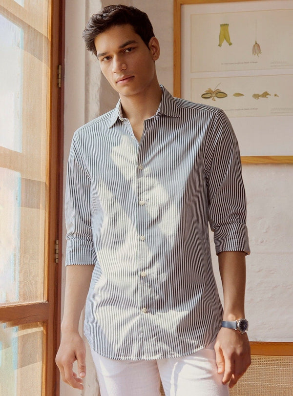 Jasper Stripe Cotton Shirt