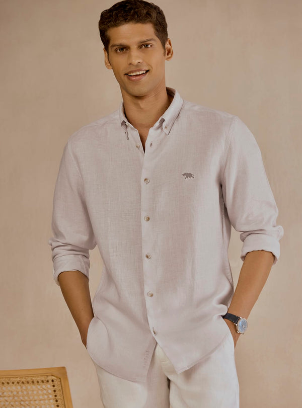 Zorba Grey Linen Shirt