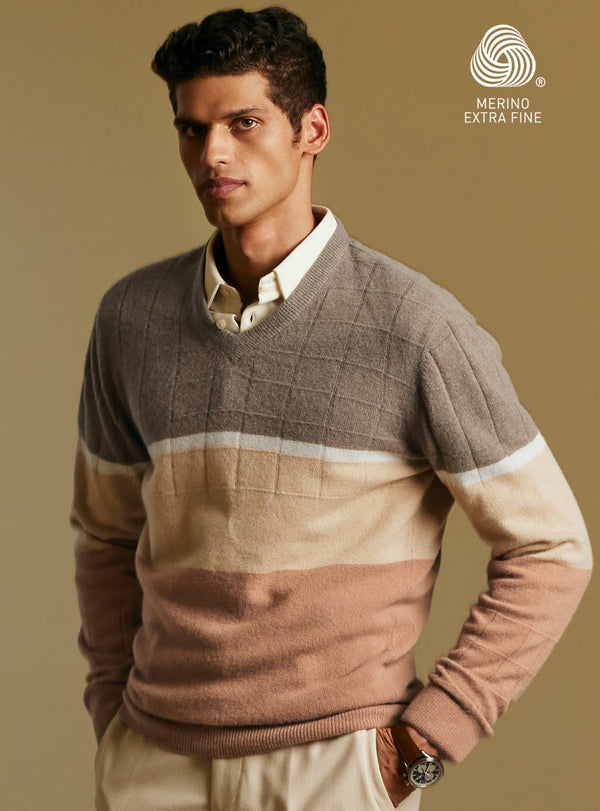 Taupe Cashmere Blend Pullover