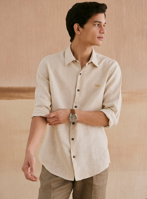 Light Amber Linen Shirt