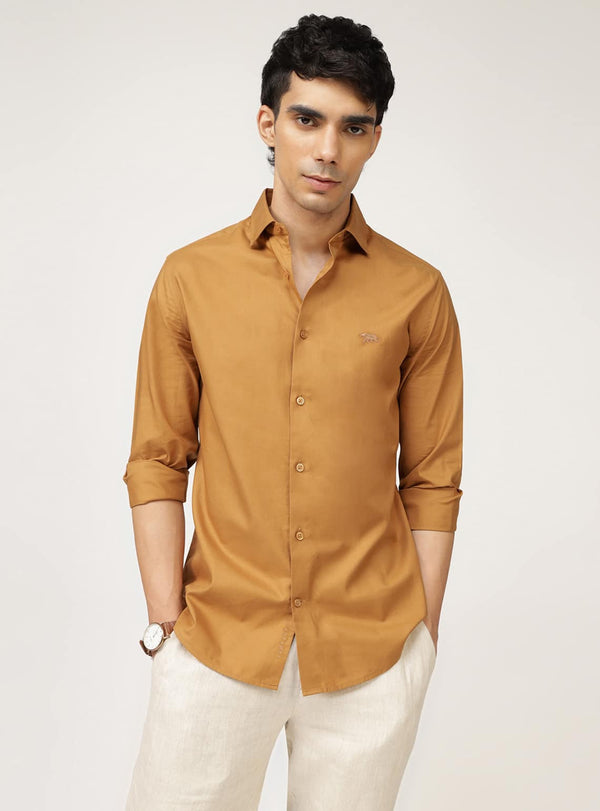 Flash Brown Cotton Shirt