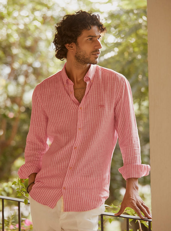 Pink Charm Linen Shirt