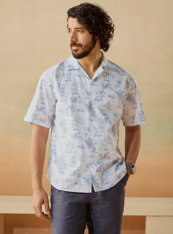 Rajan Play Cotton Poplin Print Shirt