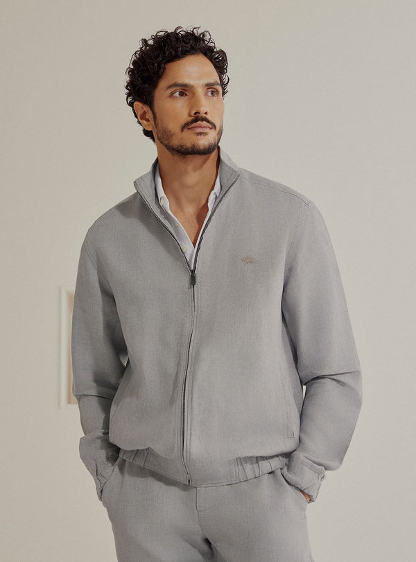 Stardust Linen Bomber Jacket
