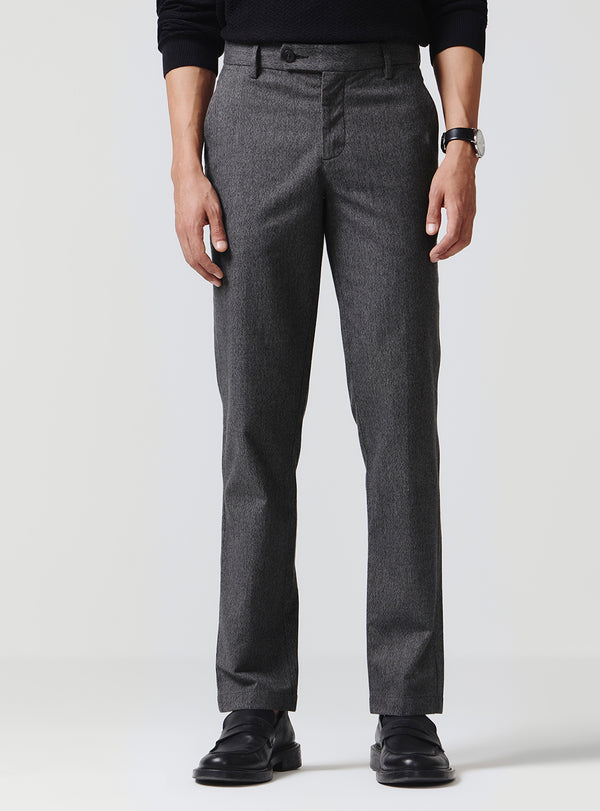 Mirage Grey Cotton Melange Trousers