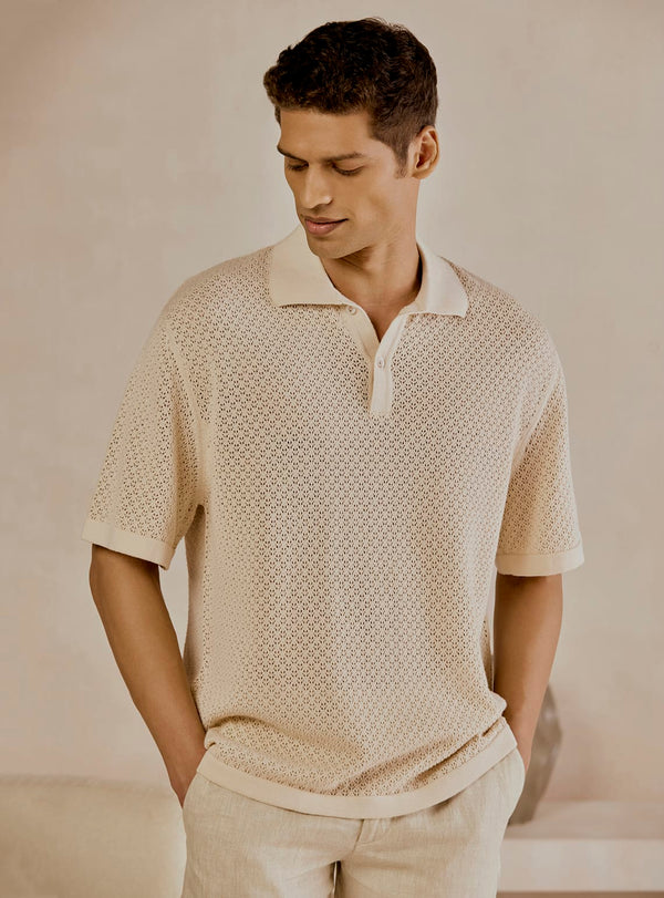 Reef White Organic Cotton Polo