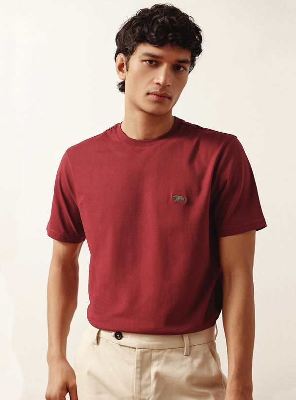 Auburn Maroon Cotton Crew