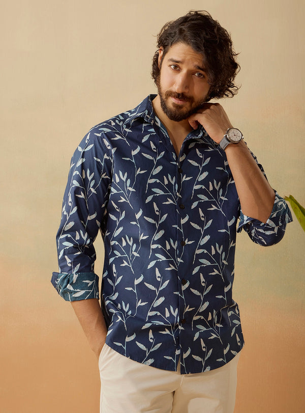 Sea Bloom Cotton Poplin Print Shirt