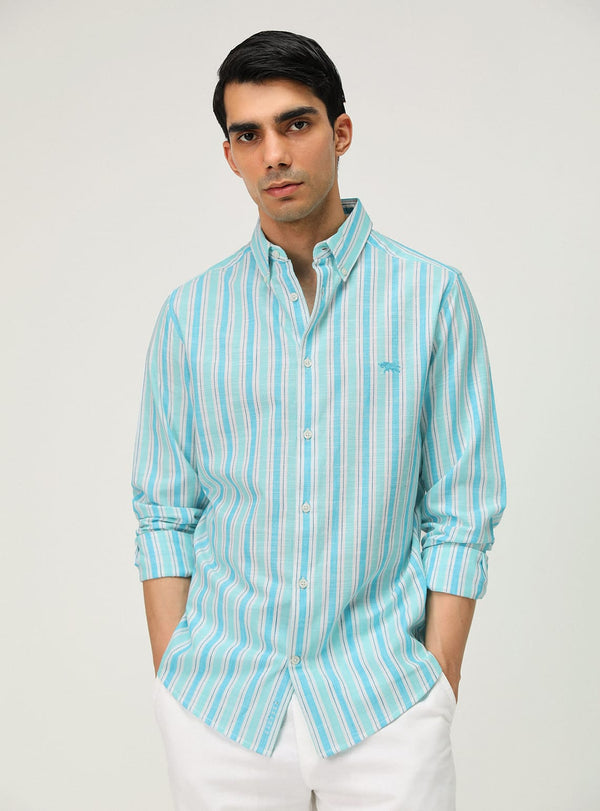 Aqua Island Stripe Shirt