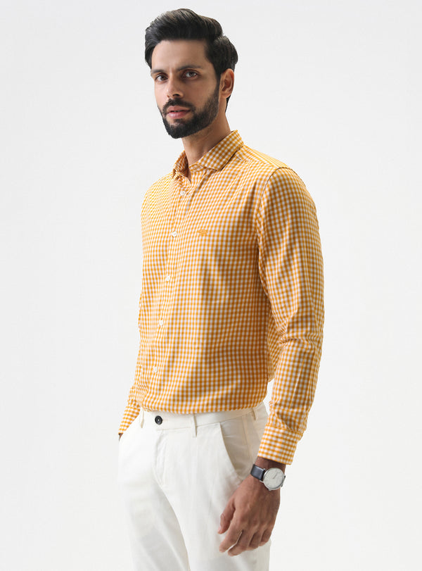 Saffron Twill Check Shirt