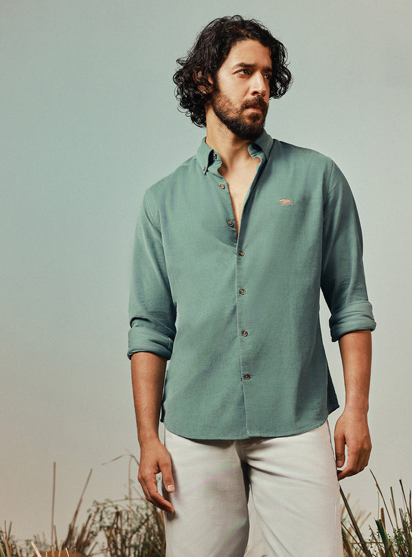 Pine Green Corduroy Shirt