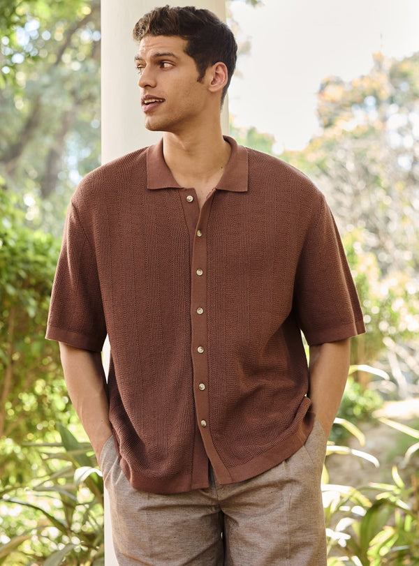 Woodspice Cotton Pointelle Shirt