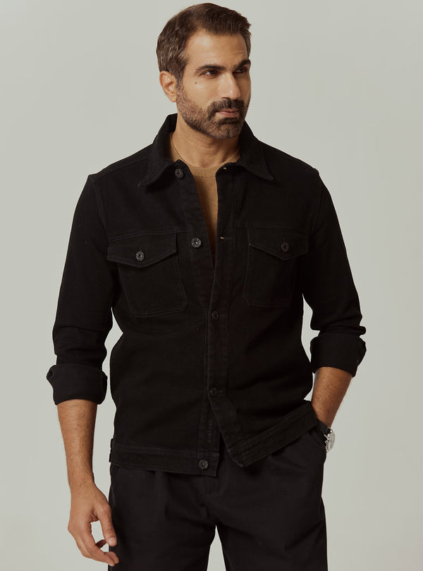 Onyx Cotton Lycra Overshirt