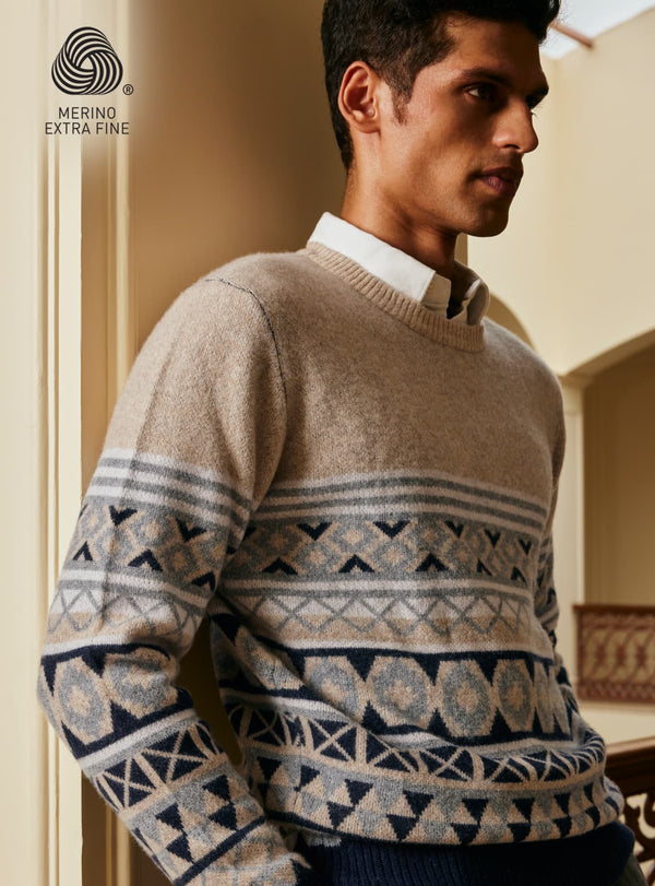 Cashmere Blend Kaleidoscope Pullover