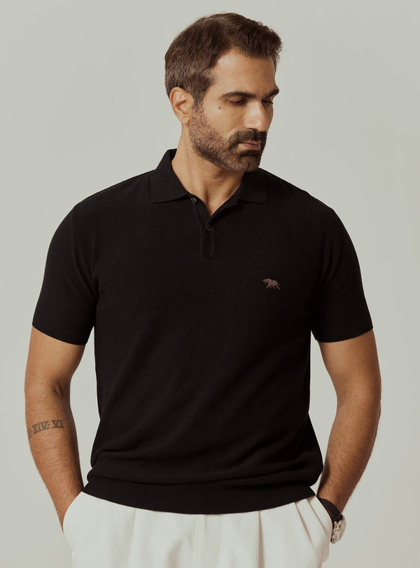 Obsidian Cotton Polo