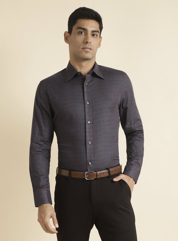Royal Brown Check Shirt