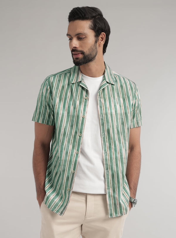 Emerald Gold Stripe Shirt