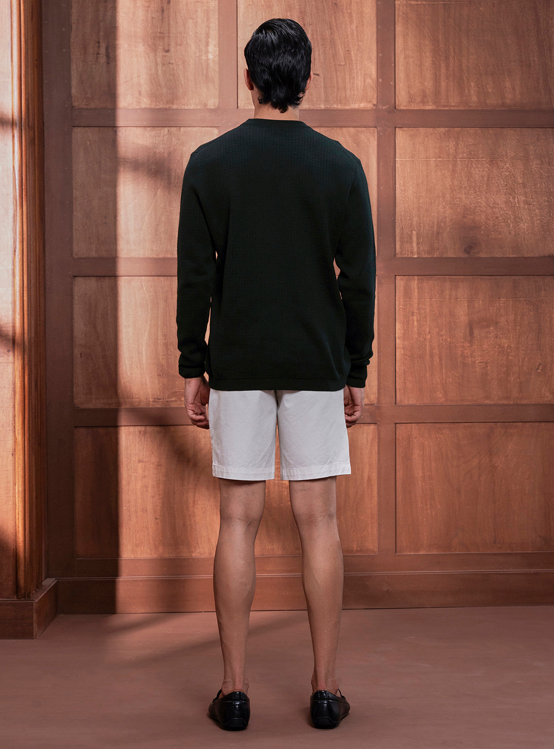 Jet Black Cotton Pullover