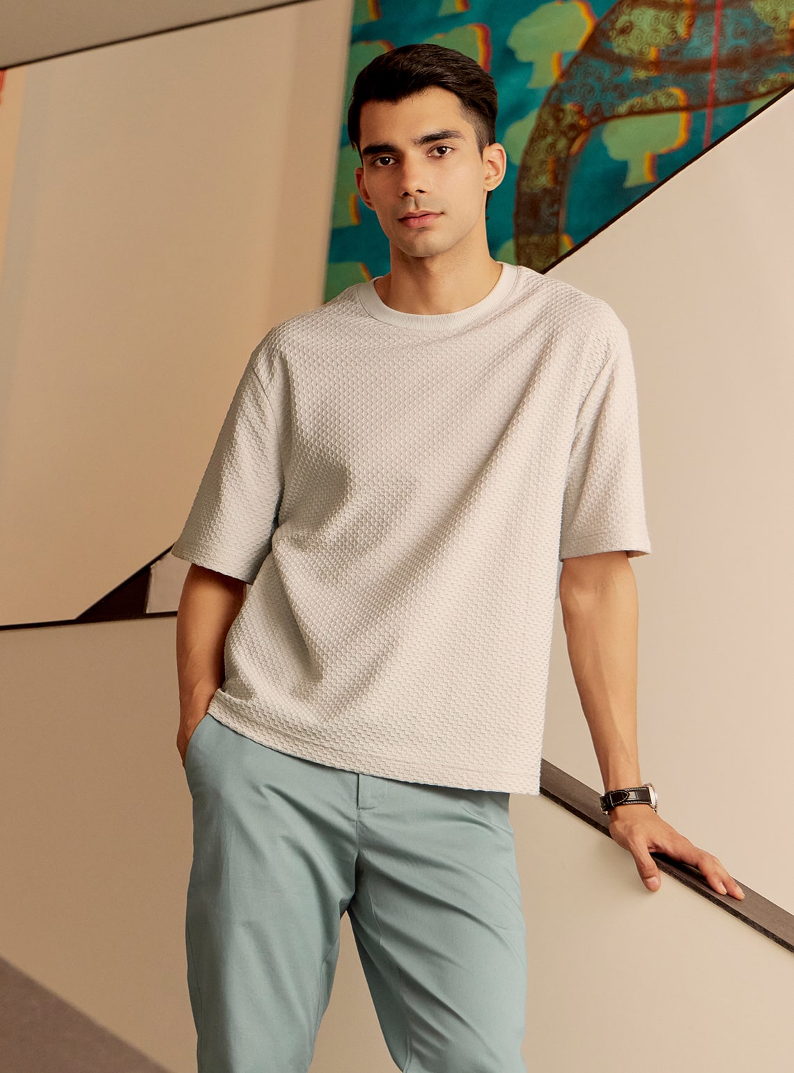 Pearl Mist Cotton Blend Crew