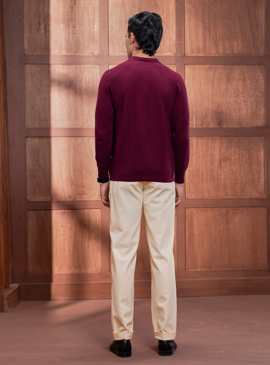 Deep Ruby Cotton Pullover