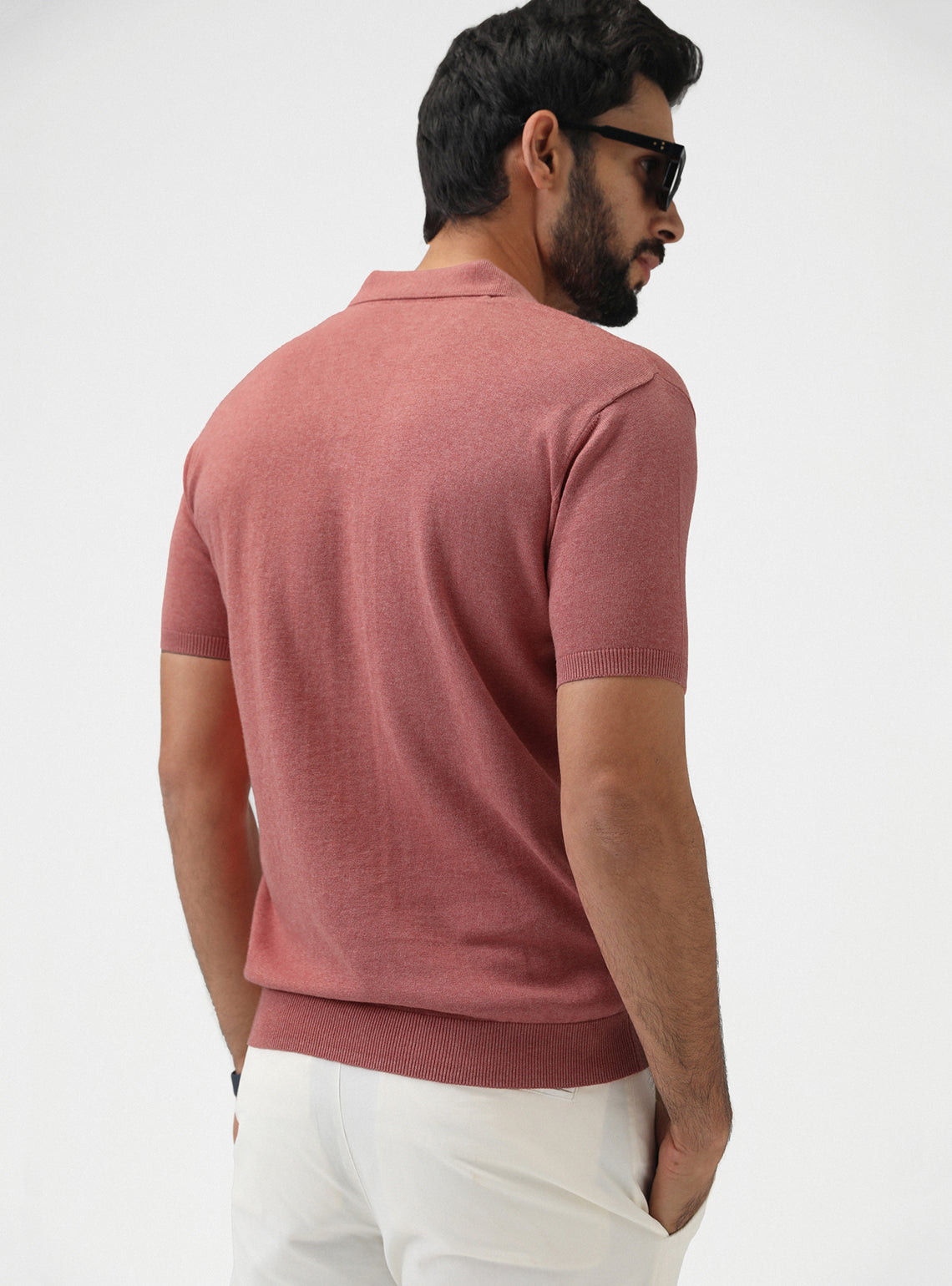 Peachy Scarlet Melange Polo