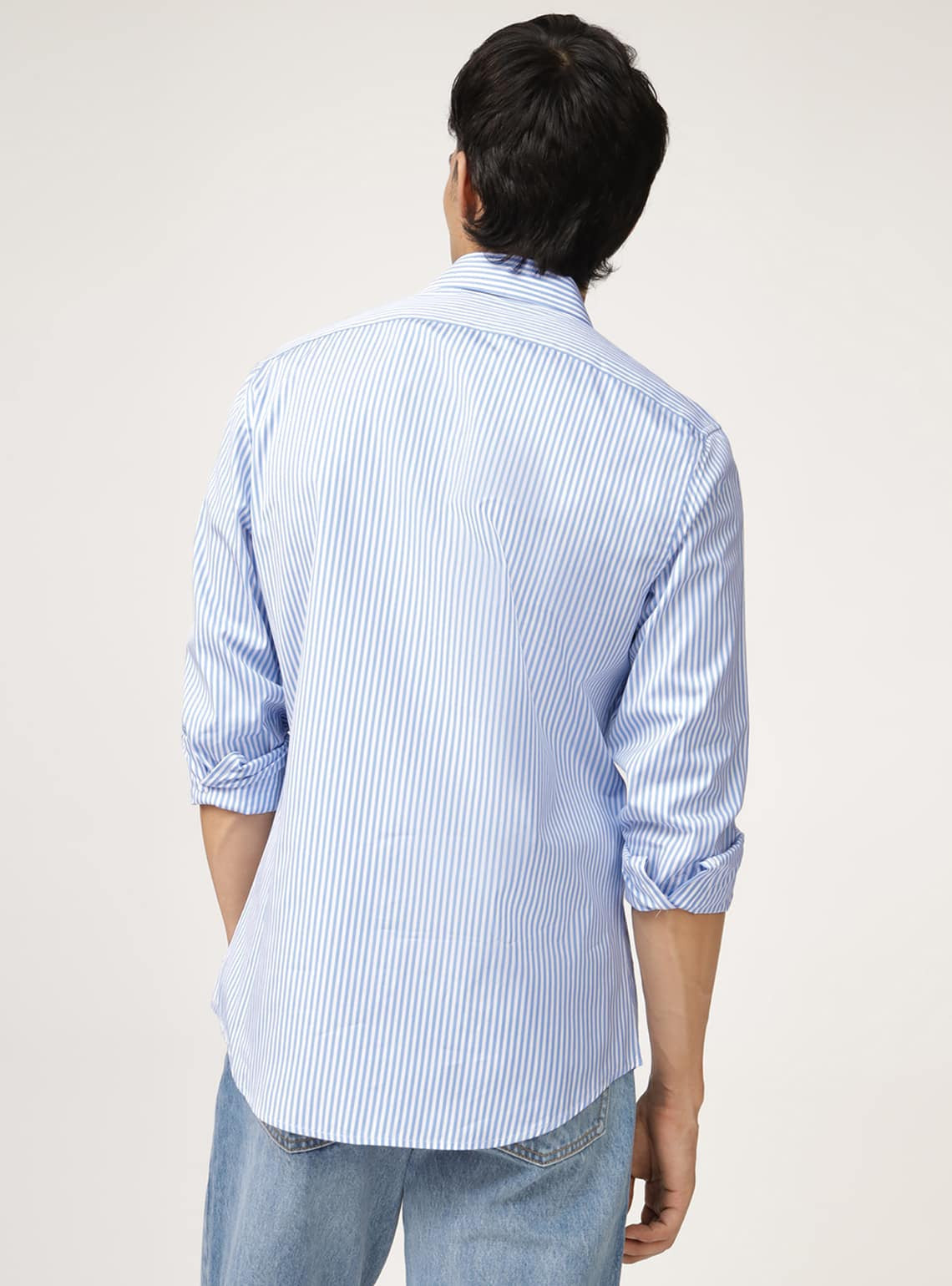 Azure Stripe Cotton Shirt