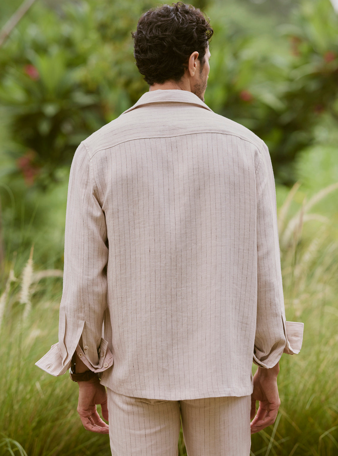 Vista Khaki Linen Jacket