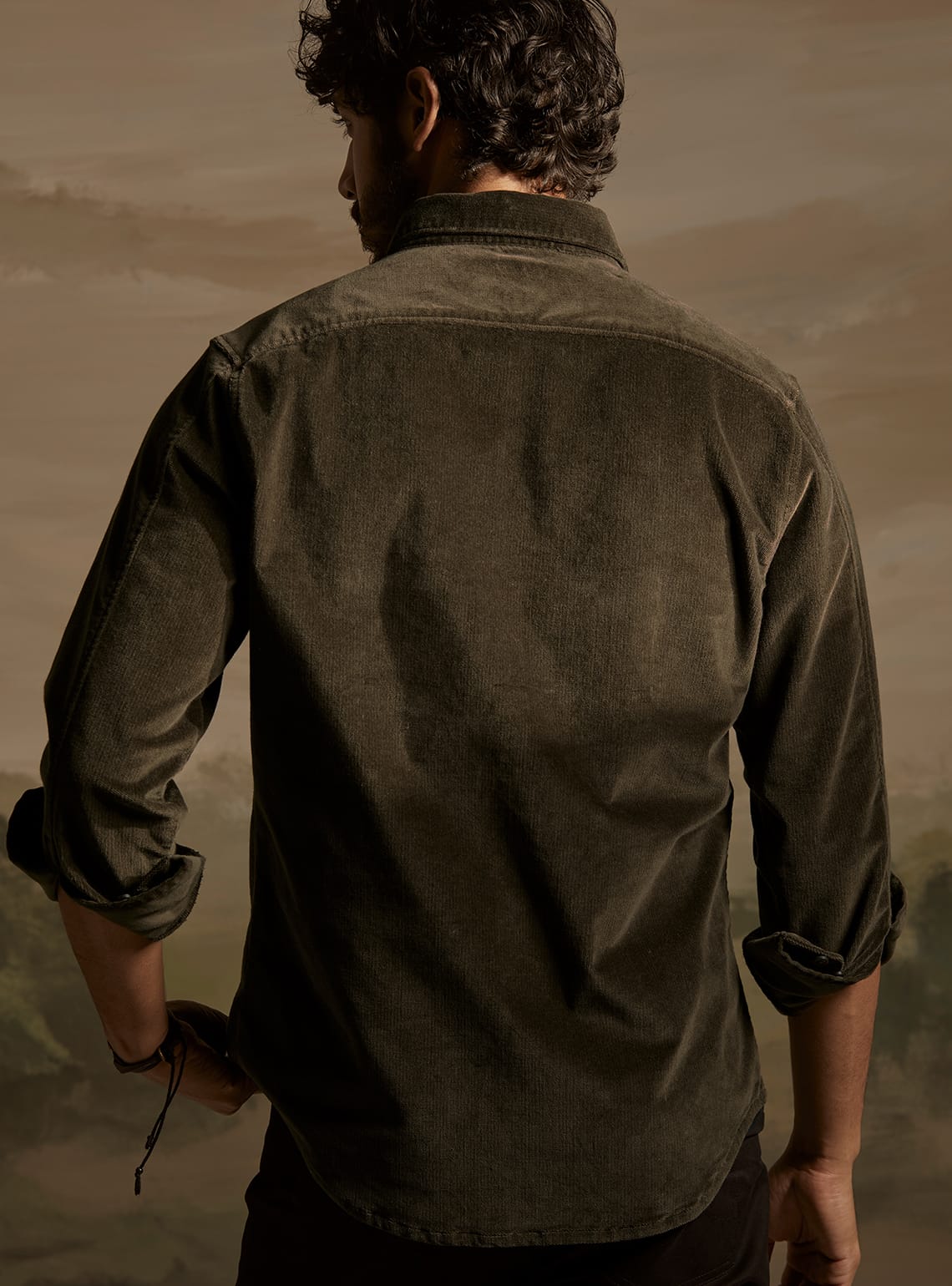 Dusky Olive Corduroy Shirt