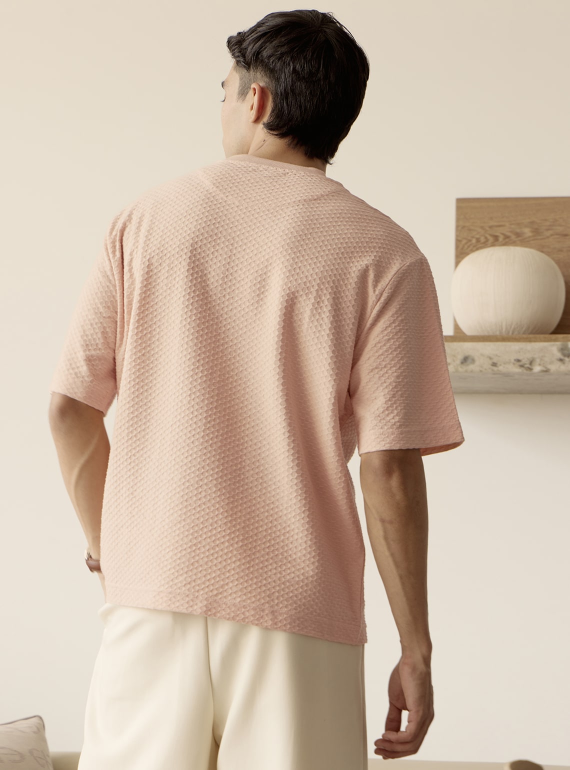 Rose Fog Cotton Blend Crew