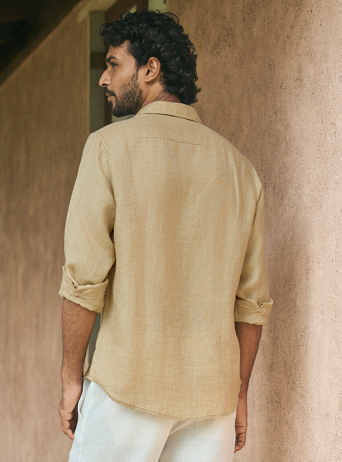 Muted Khaki Linen Shirt