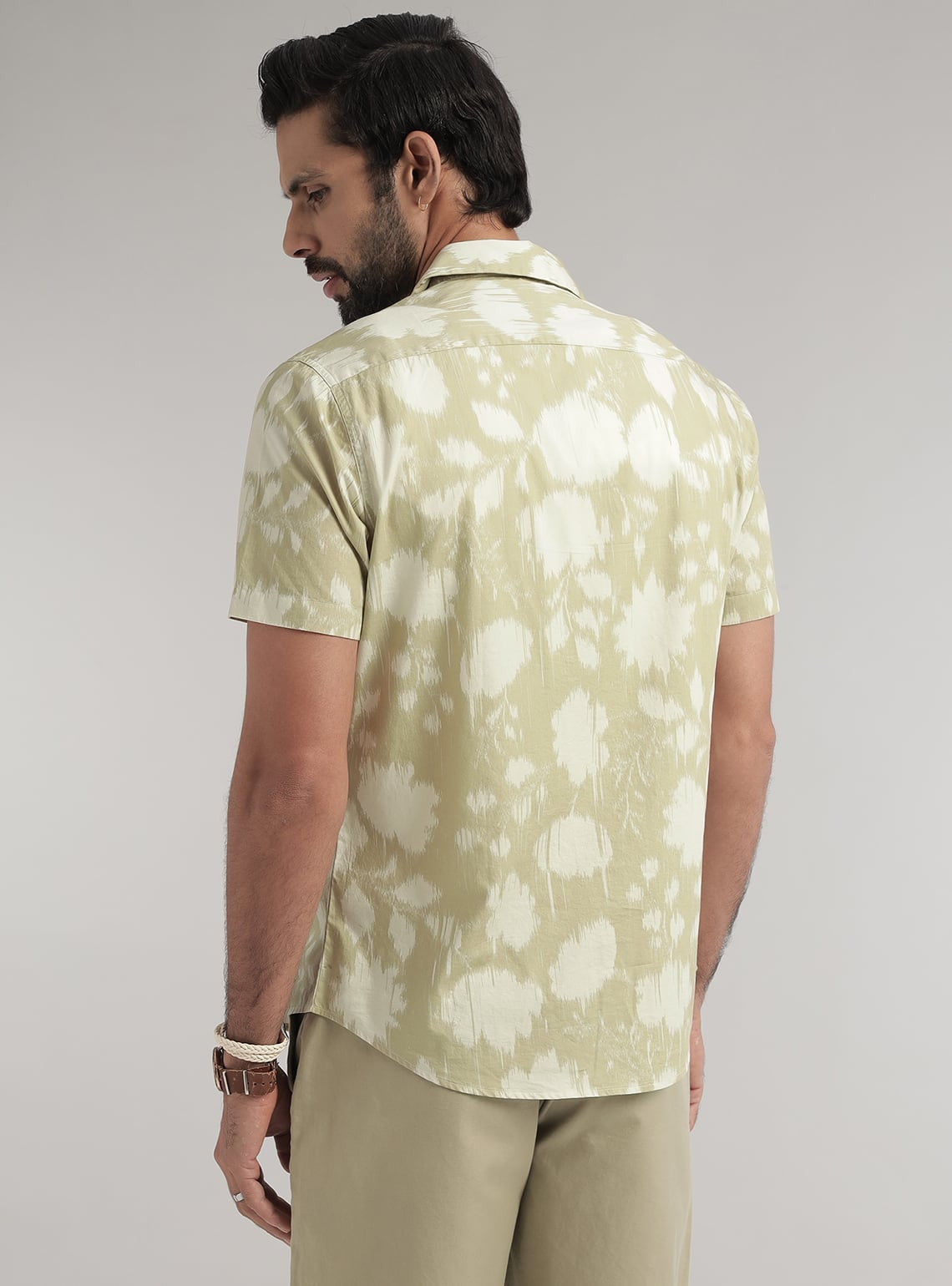 Floral Beige Print Shirt