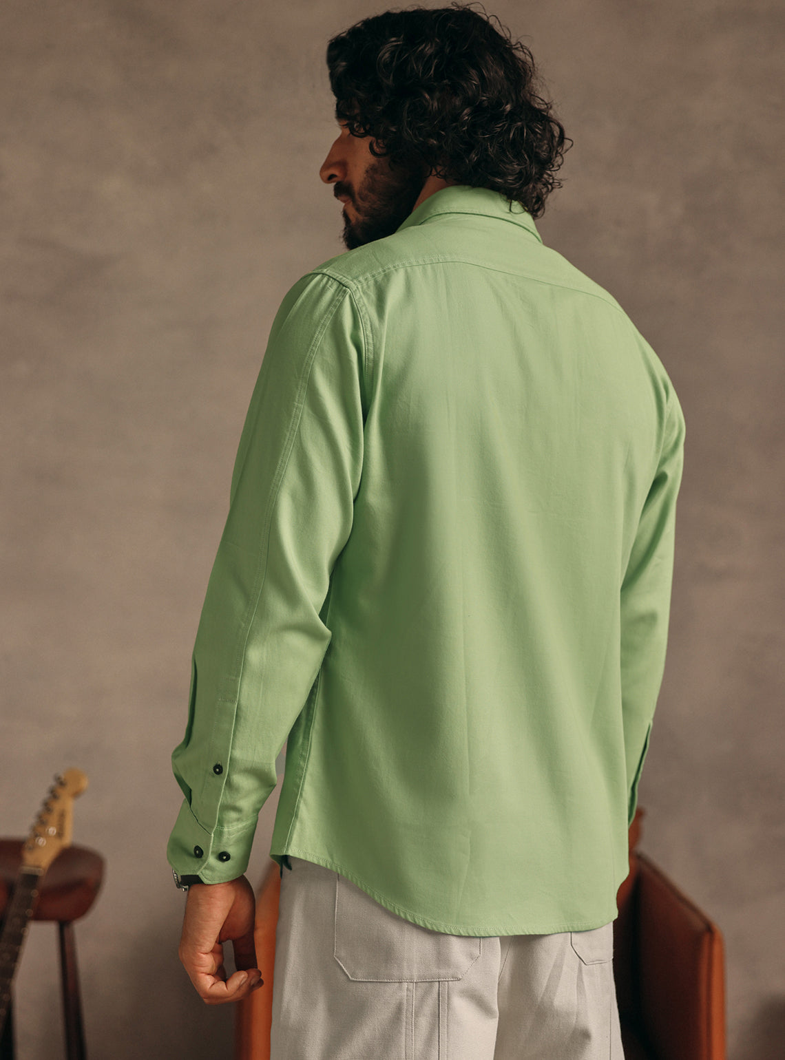 Locust Green Cotton Shirt