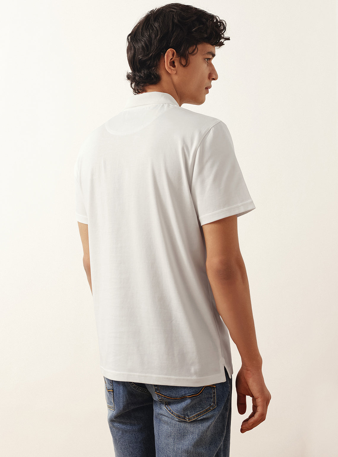 Vista Off White Cotton Polo