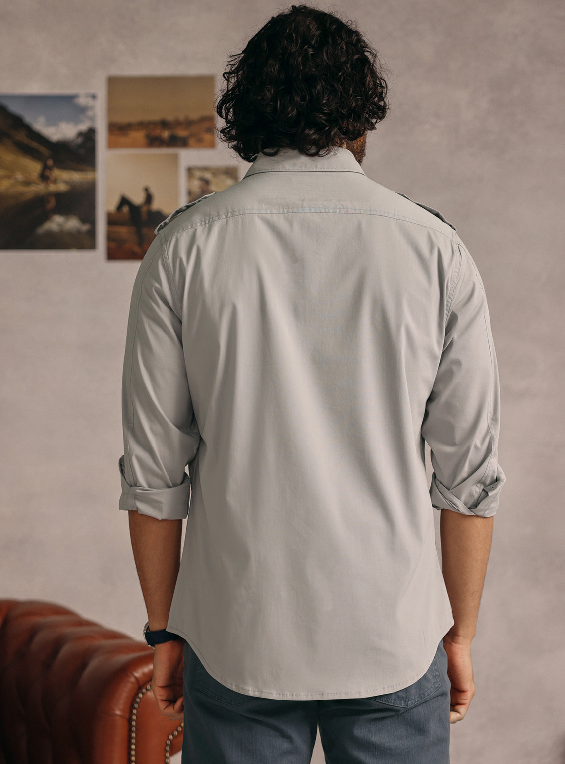 Grey Tide Cotton Blend Shirt