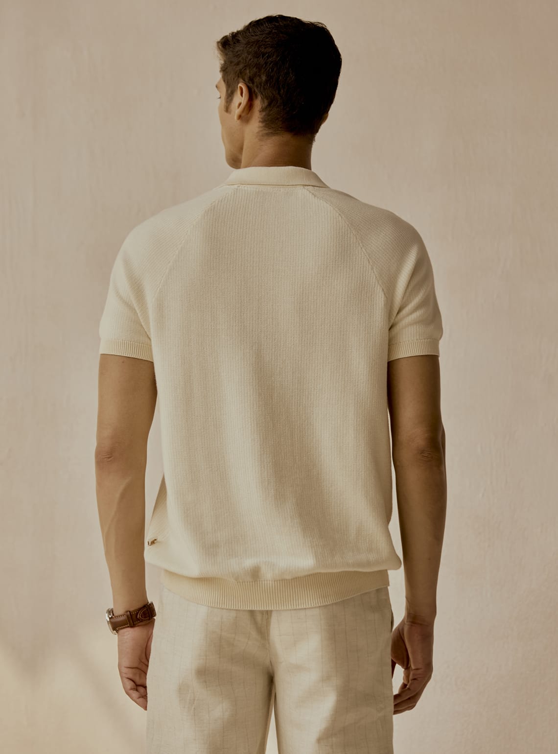 Tea White Organic Cotton Polo