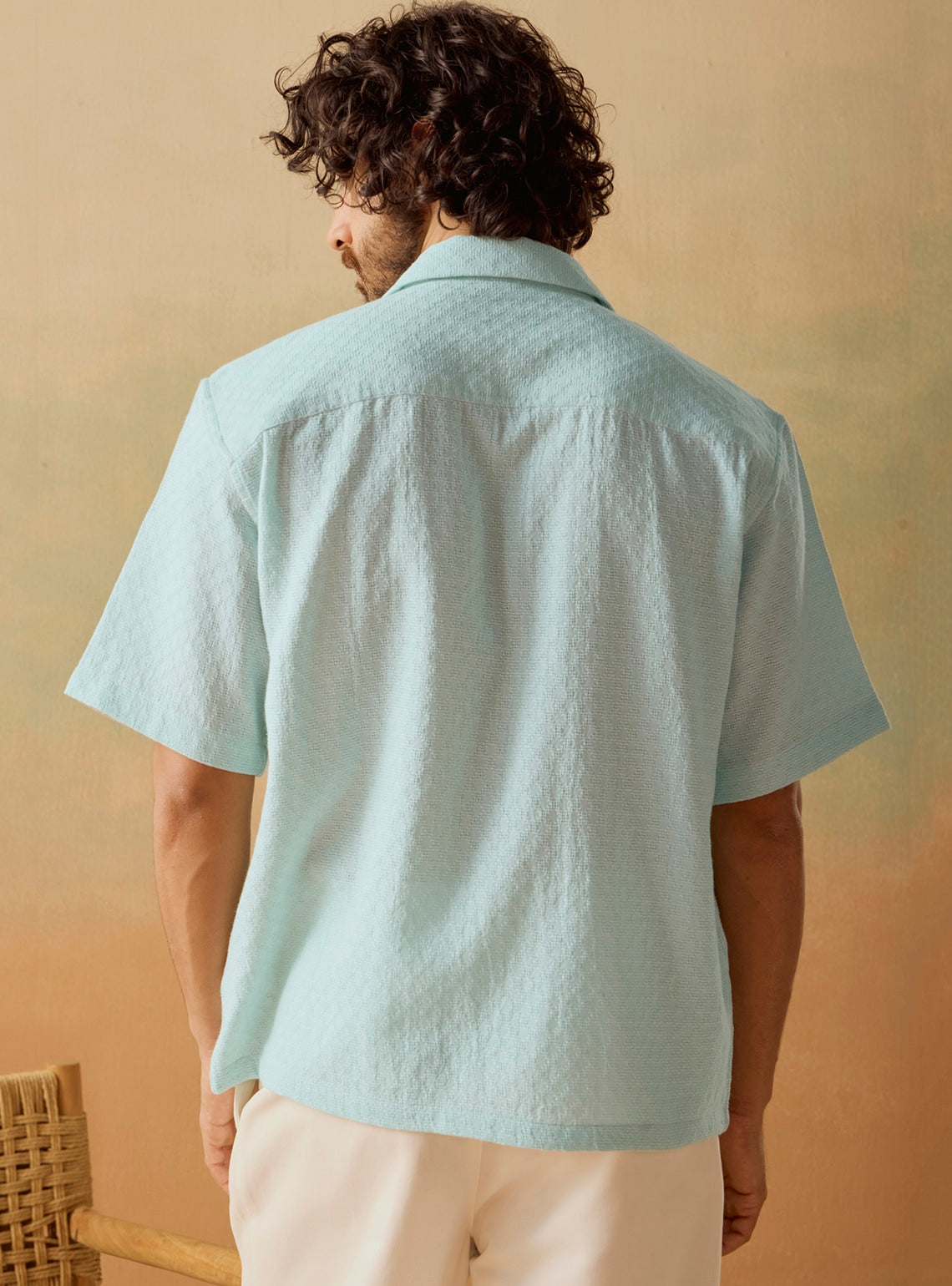 Aqua Mist Cotton Shirt