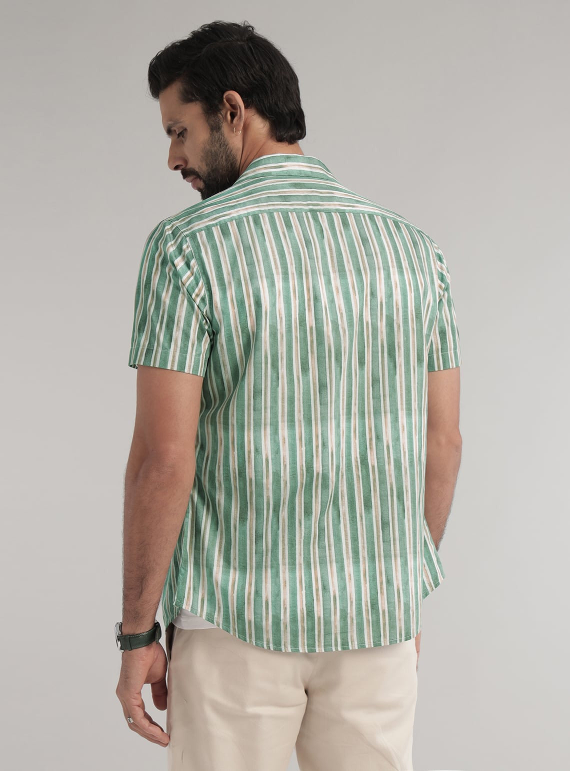 Emerald Gold Stripe Shirt