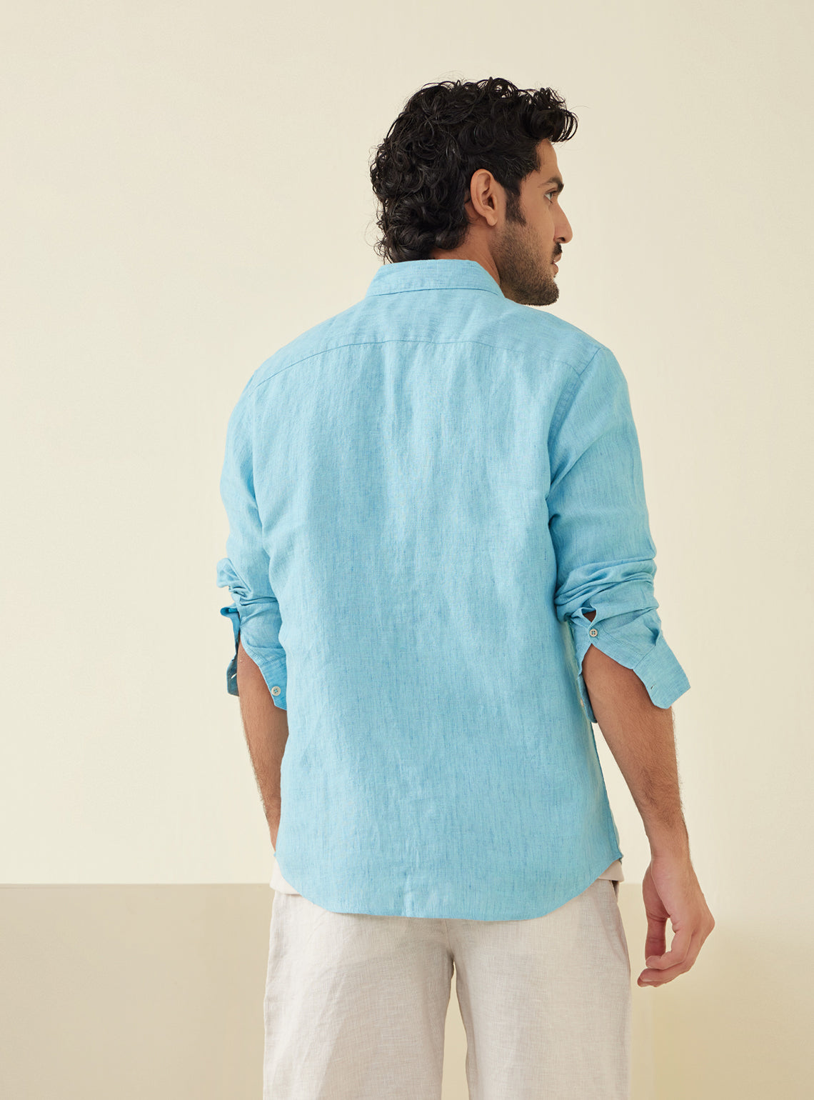 Azure European Linen Shirt